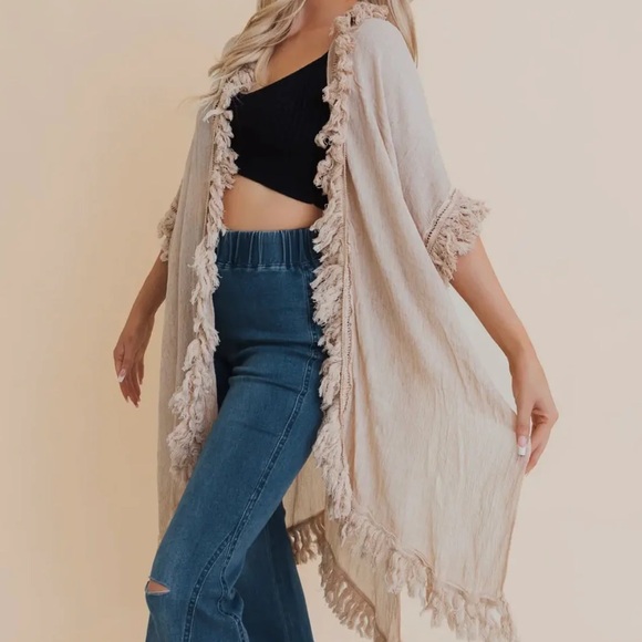 Fringed Boho Kimono - Picture 2 of 7